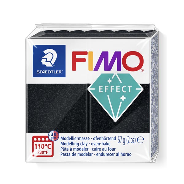 Пластика «FIMO Effect», 56 г. Цвет: ЧЕРНАЯ ПЕРЛАМУТРОВАЯ