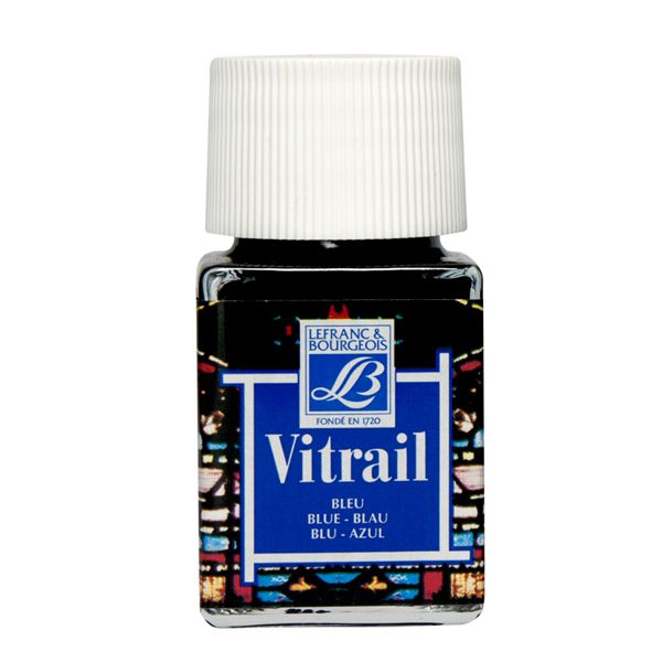 Витражная краска Vitrail Lefranc & Bourgeois Синий №025, 50 ml