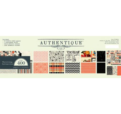 Набор бумаги Authentique «Thrilling», 30х30см, 12л.+ 2листа-стик
