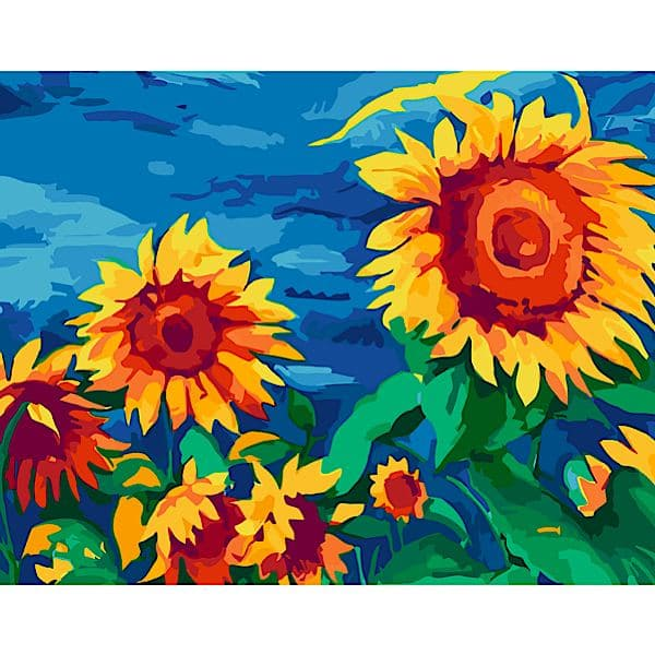 Картина по номерам ROSA START «Жёлтые подсолнухи», 35x45 см - фото 2