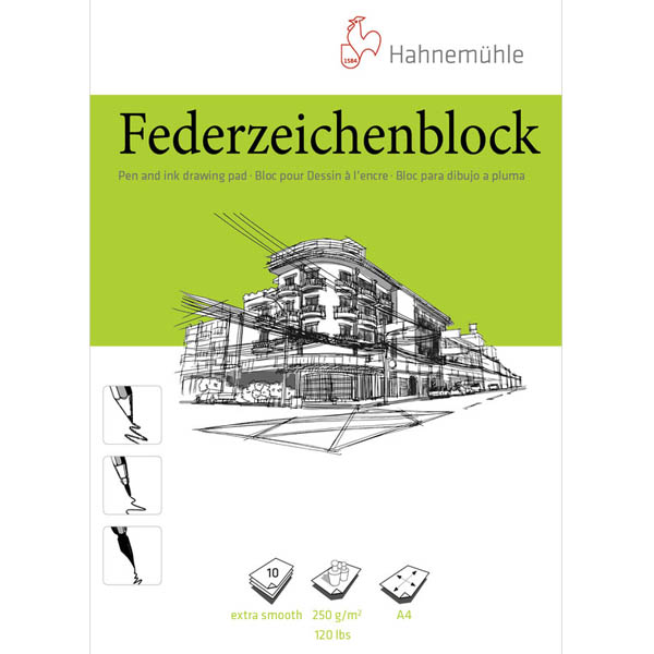 Альбом для набросков Hahnemuhle «Pen Federzeichenblock», А4, 10л, 250г/м2 - фото 1