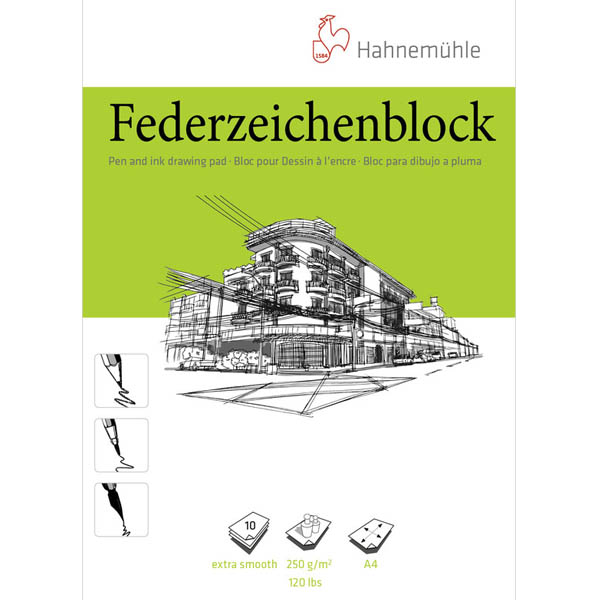 Альбом для начерків Hahnemuhle "Pen Federzeichenblock", А4, 10л, 250г/м2  - фото 1