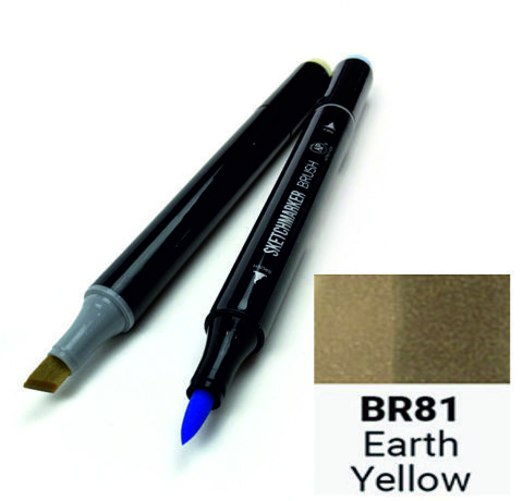 Маркер SKETCHMARKER BRUSH, цвет ПОЧВА (Earth Yellow ) 2 пера: долото и мягкое, SMB-BR081