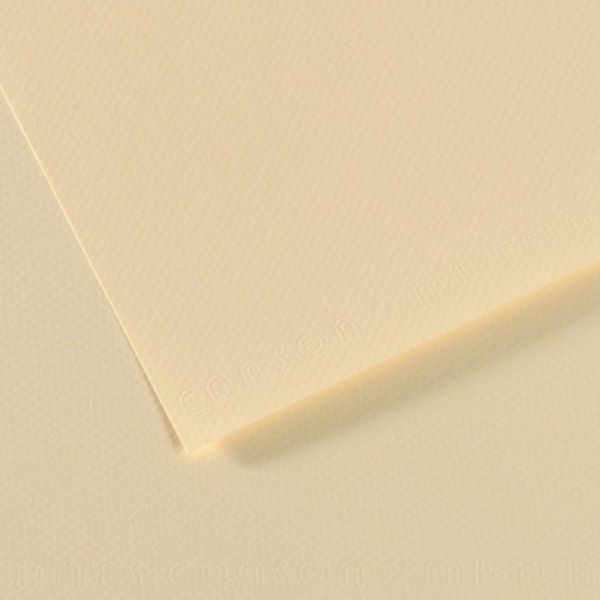 Папір для пастелі Canson Mi-Teintes 160 гр, 50x65 см, 101 ПАСТЕЛЬНО-ЖОВТИЙ (Pale yellow) 