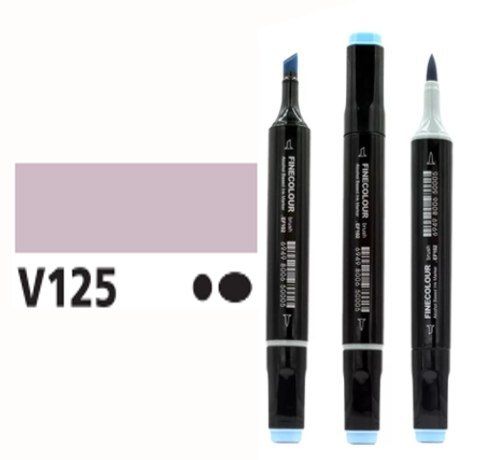 Маркер спиртовой Finecolour Brush 125 тусклый фиолетовый V125