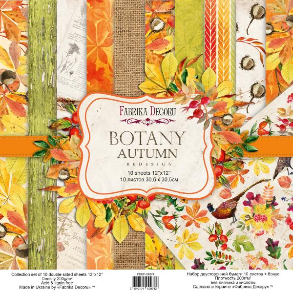 Набір скраппаперу «Botany autumn redesign», 30,5x30,5 см, Фабрика Декору - фото 1