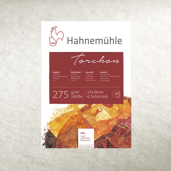 Блок акварельного паперу Torchon, 100% целюлоза, велике зерно, 12х17см, 20л, 275г/м2. Hahnemuhle  - фото 1
