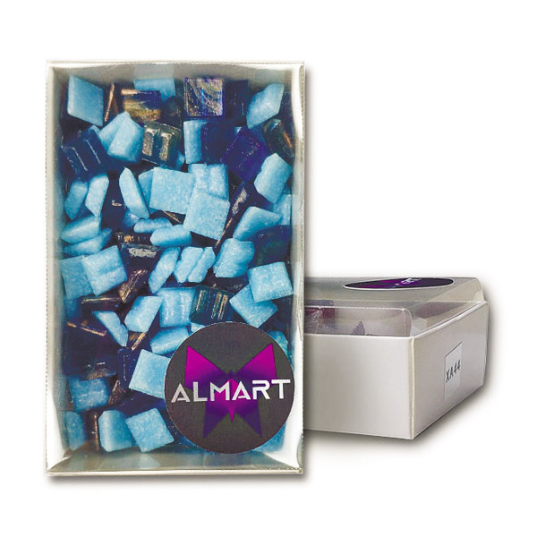 Стекляная мозаика ALMART,  МИКС(XA12/XG62), 10x10 мм, 150 гр (204 шт).