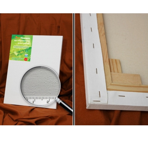 Холст на подрамнике «Этюд», хлопок, мелкое зерно, 10х10 см