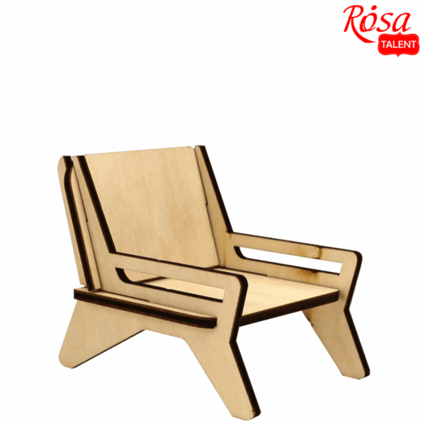 Кукольная мебель «Кресло» 1, модерн, фанера, 6х8х6,5 см, 2 шт/уп, ROSA TALENT