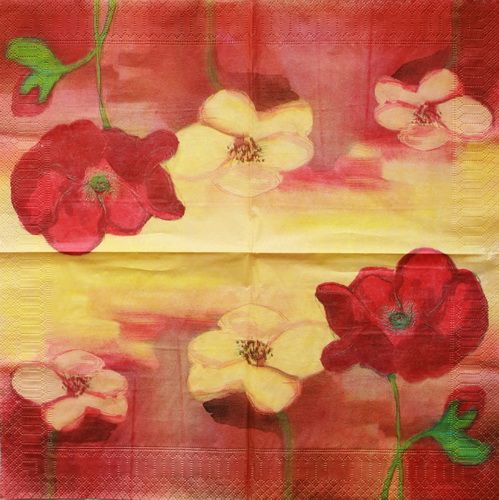 Салфетка Маки нарисованные