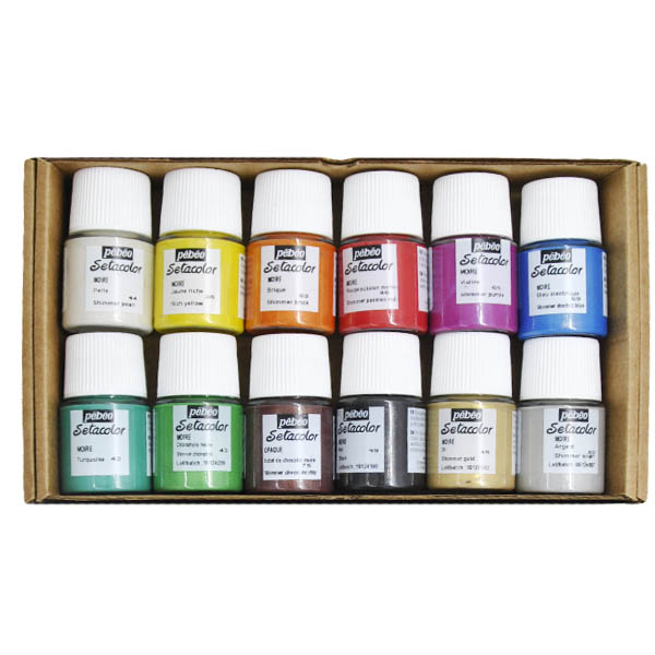 Набор красок для рисования по ткани Pebeo Setacolor «Мерцание», 12x20 ml - фото 2