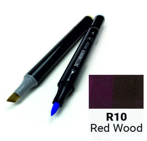 Маркер SKETCHMARKER BRUSH, цвет КРАСНОЕ ДЕРЕВО (Red Wood) 2 пера: долото и мягкое, SMB-R010