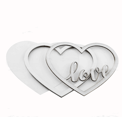 Заготовка для создания шейкера «Любовь в сердце»11х9.5