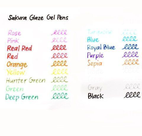 Глянцевые ручки Sakura Glaze 3D Roller (цвета в ассортименте) - фото 3