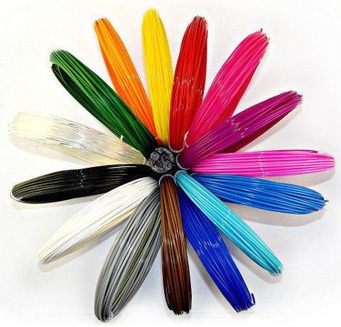 Набор PLA пластика для 3D ручки, 15 цветов по 10 м