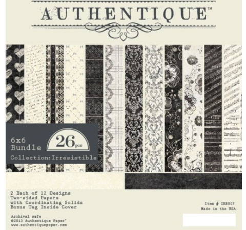 Набор бумаги Authentique «Irresistible», 15х15см, 24л