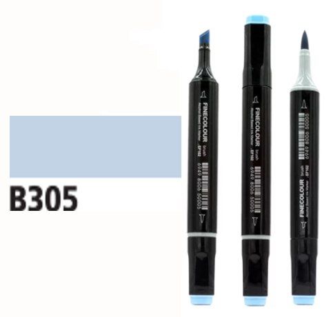 Маркер спиртовий Finecolour Brush 305 світло-синій порцеляна B305 