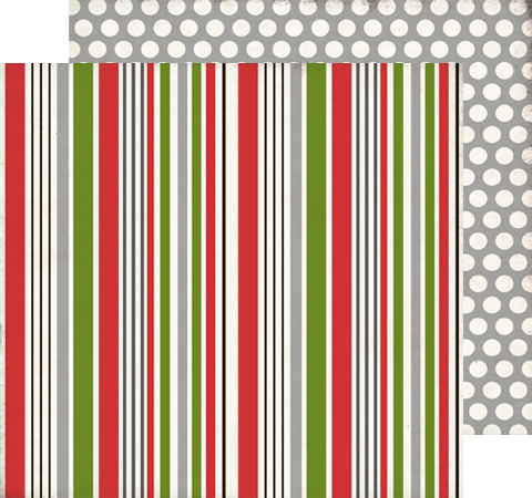 Бумага для скрапбукинга Holiday Stripe, 30х30 см