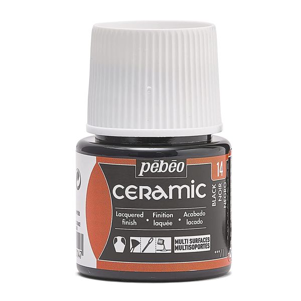 Краски для стекла и керамики Pebeo «CERAMIC» Черный №14, 45 ml