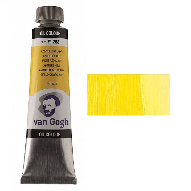 Масляная краска Van Gogh, ЖЕЛТЫЙ СВЕТЛЫЙ (268), 40 мл. Royal Talens