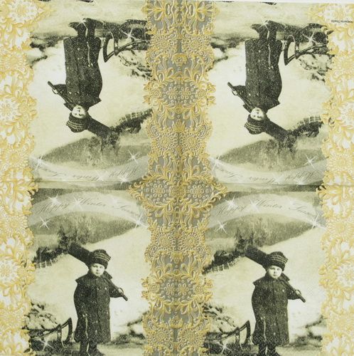 Салфетка Зима винтаж