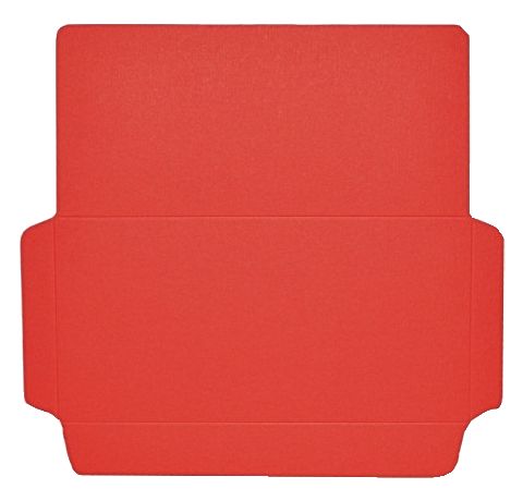 Набір заготовок для конвертів 22х11 см, Червоний матовий, 4 шт. 
