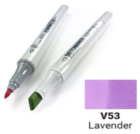 Маркер SKETCHMARKER, цвет ЛАВАНДА (Lavender) 2 пера: тонкое и долото, SM-V053