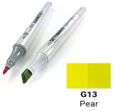 Маркер SKETCHMARKER, цвет ГРУША (Pear) 2 пера: тонкое и долото, SM-G013
