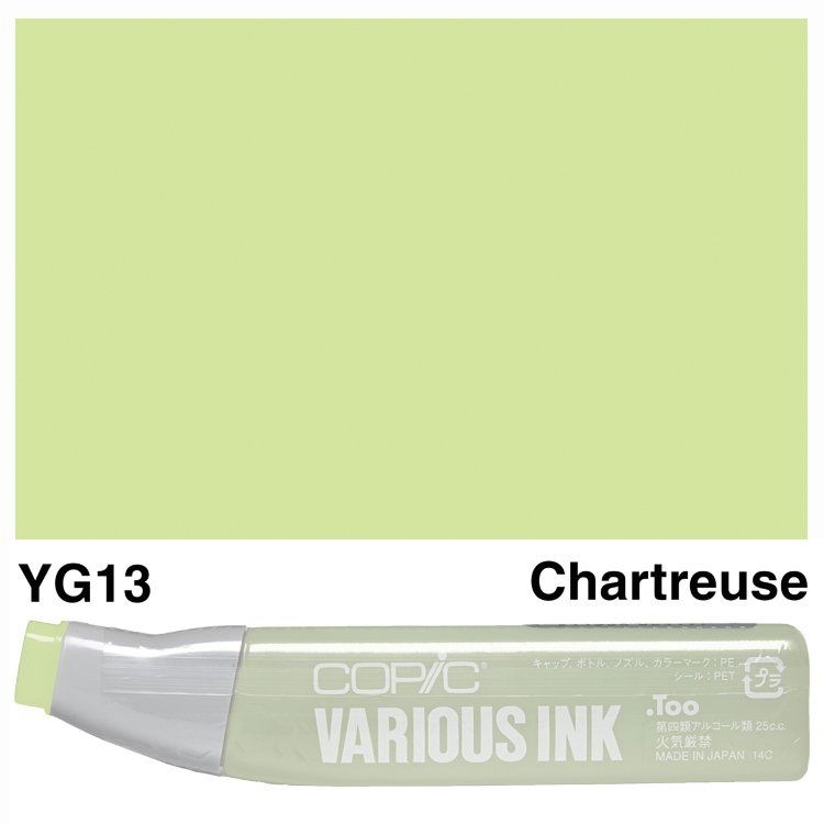 Чорнило для маркерів Copic Various Ink, #YG-13 Lettuce green (Яскраво-зелений) 
