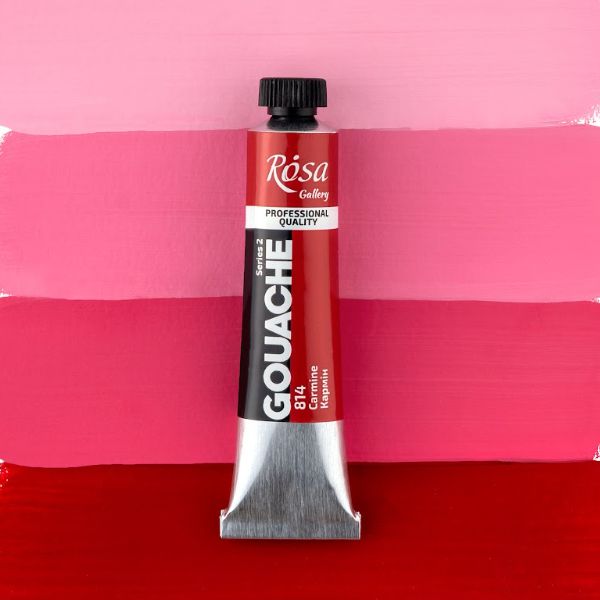 Гуашевая художественная краска, ROSA Gallery, туба, 20мл, Кармин (814)