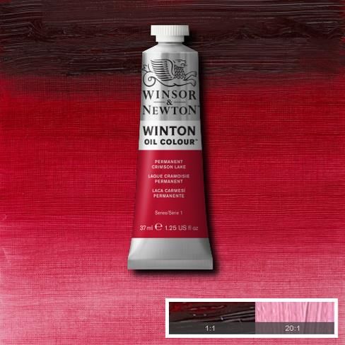 Масляная краска Winton от Winsor & Newton, 37 мл. Цвет: PERMANENT CRIMSON LAKE