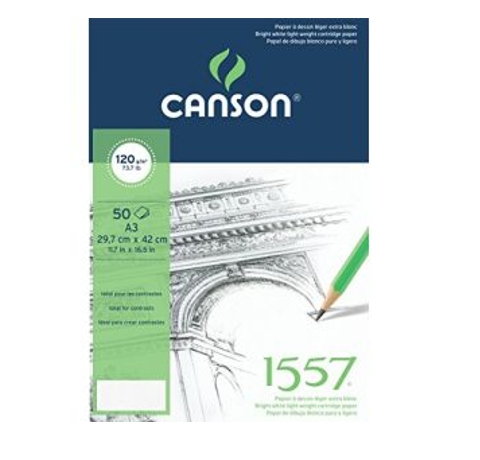 Альбом на спіралі для графіки «1557» (50 арк.), 120 g, A3, Canson 