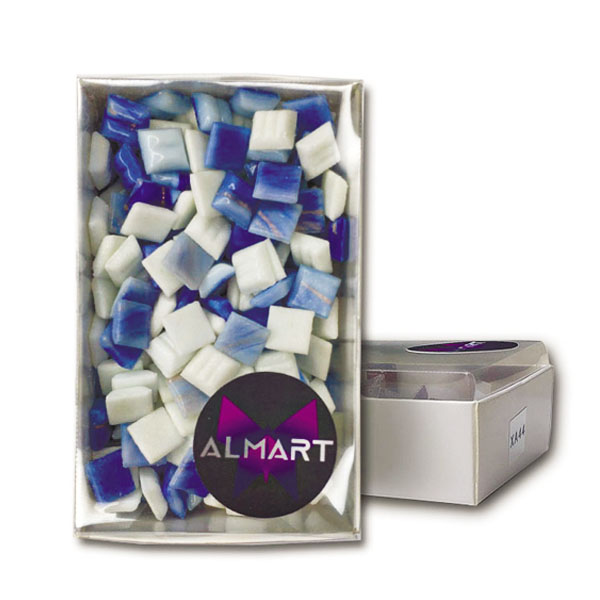 Стекляная мозаика ALMART,  МИКС(XA02/Z72), 10x10 мм, 150 гр (204 шт).