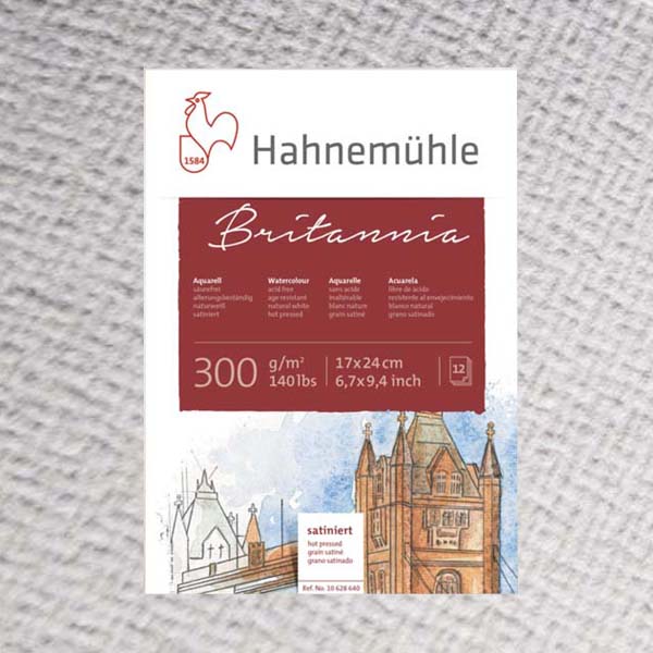 Бумага для акварели Hahnemuhle «Britannia», 100% целлюлоза, крупное зерно, 50х65см, 300г/м2