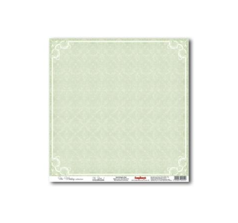 Двусторонний лист бумаги «Свадебная.Нежно-зеленый 1», 30х30 см,