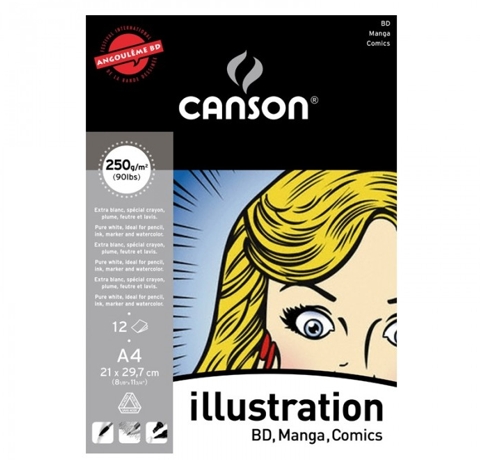 Альбом для маркерів Illustration (12 арк.), 250 g, A3, Canson 