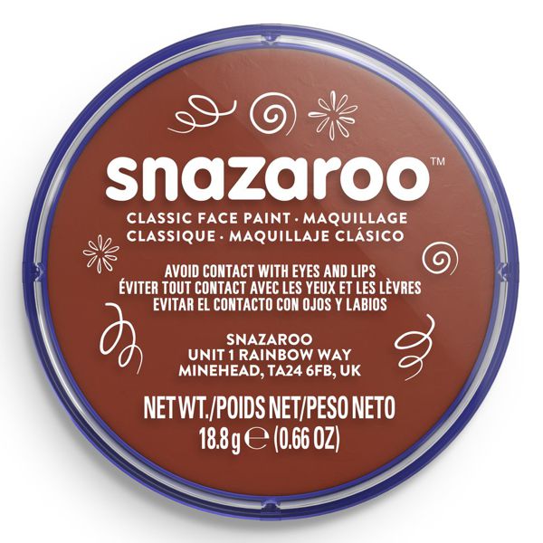 Аквагрим для лица и тела Snazaroo Classic, 18 ml, №977 Rust Brown (Ржаво-коричневый)