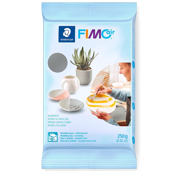 Самозастигаюча легка пластика FIMO Air, СІРА, 250 г - фото 1
