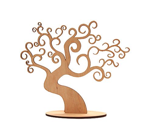 Деревянная заготовка «Дерево Вензель» на подставке, 20,5х29,3 см