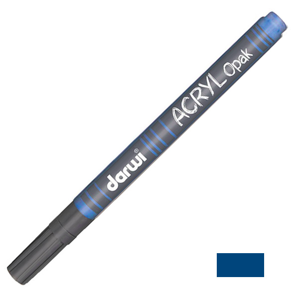Акриловий маркер Darwi "Opak Feutre" 0.8 мм. Синій темний 