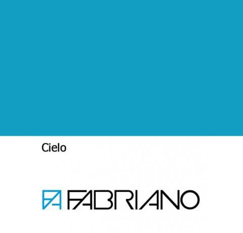 Папір для дизайну Fabriano Colore B2 (50*70 см) 200г/м2, дрібне зерно, №40 CIELO (Блакитний) 