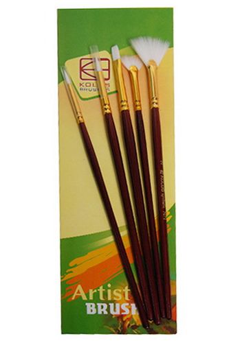 Набор синтетических кистей (2 кругл/1 пл/ 2 веер), Kolos 7072
