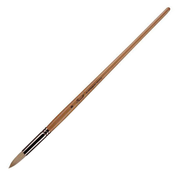 Кисть щетина «Сонет» круглая, длинная ручка, покрытая лаком, № 8, диам. 10 мм