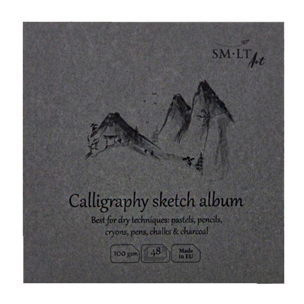 Альбом для каліграфії AUTHENTIC Layflat SMILTAINIS 14*14 см, білий папір, 48л, 100г/м2 