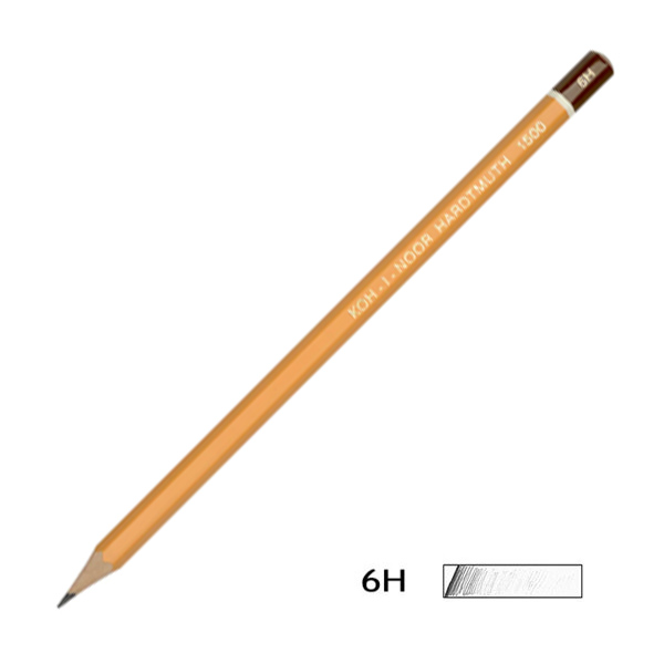 Олівець графітний 1500, Твердість 6H 