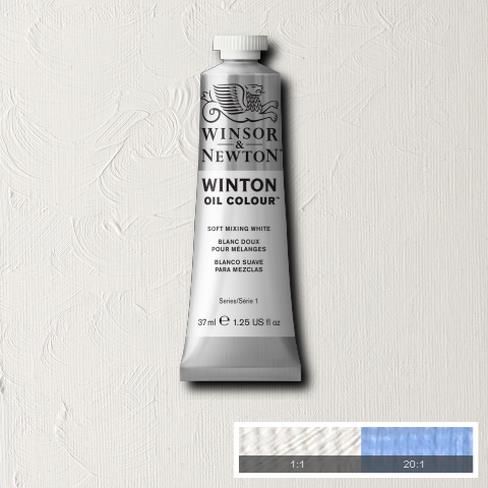 Масляная краска Winton от Winsor & Newton, 37 мл. Цвет: БЕЛЫЙ ОСНОВНОЙ (Soft Mixing White)