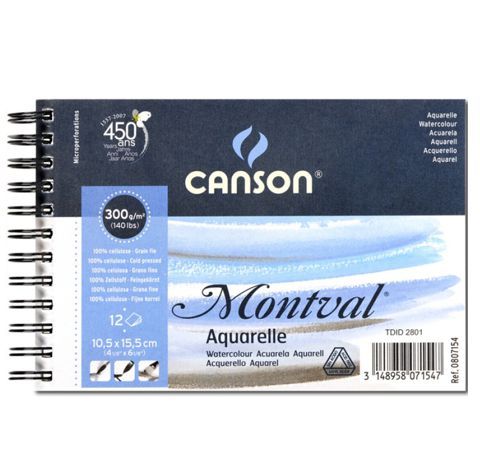 Альбом для акварели Canson Montval 300 g, 12л.,10.5x15.5 см