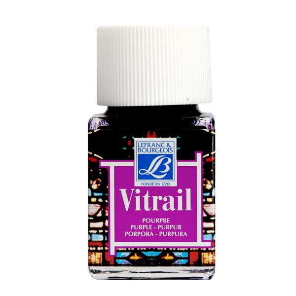 Вітражна фарба Vitrail Lefranc & Bourgeois Пурпурний №350, 50 ml 
