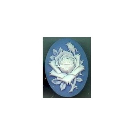 Силиконовый молд камеи «Цветок-2», 3x4 см